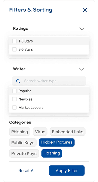 Community filters and ratings